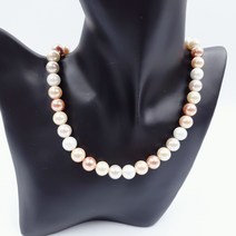 [라비올렛] j61 화려한 여성스러운 우아한 고급스런 10미리 멀티 핵진주 목걸이