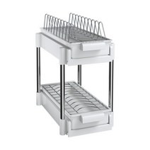 노마상회 슬라이딩선반 인출식 주방선반, 슬라이드 거실선반 화이트 칸막이 미포함