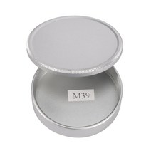 M39 LTM LSM Leica Screw Mount MCM39S 용 금속 바디 캡 및 렌즈 후면 캡 세트, 하나, 은