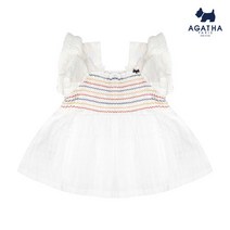 [아가타] 삼색스모킹블라우스(AAMT4B23_WH)