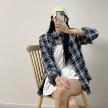 오버핏체크남방 체크셔츠