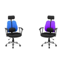 사장실 듀얼 요추 받침 스틸 프레임 의자(6색) 사무실 오피스 1인용, 오렌지