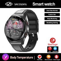 심박계 비 침습적 혈당 ecg ppg 스마트 워치 심박수 혈액 산소 건강 smartwatch ip67 방수 스포츠 시계 186, 벨트 블랙