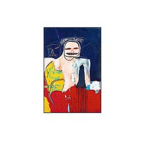 Jean-Michel Basquiat 장 미쉘 바스키아 작품 / 호텔 카페 거실에 걸면 좋은 캔버스 그림액자 07, 화이트