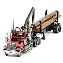 [알꿀밤-메탈퍼즐-건설] 벌목 컨테이너 트럭-컬러, 1팩