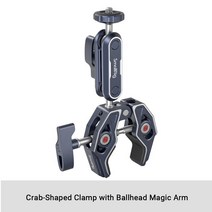 SmallRig-DSLR 카메라 마운트 조절식 모니터 홀더 회전 및 기울기 ARRI 스타일 2903, [01] CrabShaped Clamp