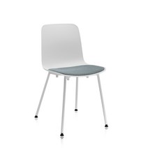 다이닝테이블 회의실 카페 오피스용 가정용 플라스틱철재 1인용의자 인테리어의자, 화이트+그레이