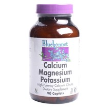 블루보넷 칼슘 마그네슘 포타슘 캐플렛 글루텐 프리 비건, 90개입, 1개