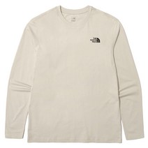 [노스페이스] 코튼 베이직 긴팔 라운드티 NT7TN01C_IVO