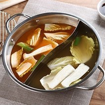 스텐레스 업소용 가정용 캠핑 나눔냄비 훠궈 샤브샤브 반반 전골 냄비, 반반냄비만
