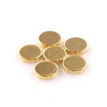 암 포고 핀 직경 100mm 높이 5.0mm 평면 원형 접촉 패드 황동 골드 플레이트 스프링 커넥터 타겟 1.0 개