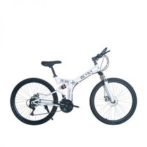 풀샥 MTB 바퀴큰 자전거 튼튼한 고급 산악 하드테일 입문용 큰, 화이트-스포크 휠_26인치-21속사양