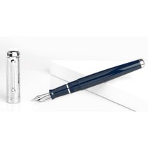 오로라 탈렌듐 미로 블루 로듐 만년필 한정판 EF F M B 닙