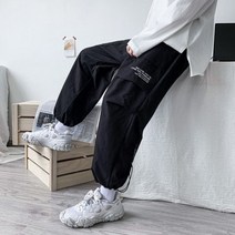 남자카고조거팬츠 조거 트레이닝 작업 나일론 팬츠 블랙 카고 남성 힙합 스트리트웨어 조깅 하렘 바지 캐주얼 스웨트 빅 사이즈 5XL