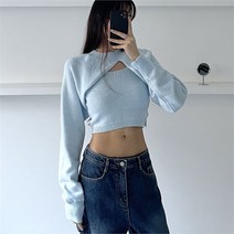코지일이삼 코지 여자 힙한 레이어드 크롭 나시 볼레로 니트 세트 (9187389)
