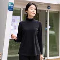 모슬린 여성 엄마옷 무지 반폴라 긴팔 티셔츠 FTP210022 마담/미시옷/중년여성의류/빅사이즈/40대/50대/60대여성옷
