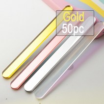 아이스메이커 제빙기 휴대용 캠핑 카페 다용도 가정용 업소용 급속 얼음 작은얼음 50pc 아이스크림 스틱 도구 DIY Popsicle Maker Mirrow Surface 11.0, [01] Gold 50pc, 01 Gold 50pc