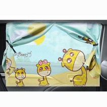 차량용 모기장 햇빛 가리개 NF쏘나타 운전석 HG 베라크루즈 펠리세이드 아반떼 어린이 올뉴카니발 싼타페DM 더뉴K3 k7 여름 스파크 그랜져IG 가림막, 1개, 스카이기린 뒷좌석1P