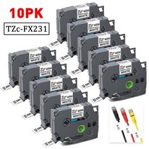 택배송장라벨프린터 배송 송장 인쇄기 휴대용 무선 ps100e 형제 p-touch 유사한, 10pk tze-fx231, 미국 플러그