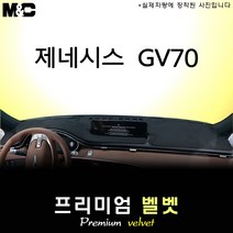 2021년 제네시스 GV70 대쉬보드커버 [벨벳원단], 벨벳+레드테두리, HUD( 있음 )