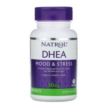 DHEA 태블릿 균형 잡힌 호르몬 수준 촉진 건강한 기분 지원 전반적인 건강 지원 건강한 노화 촉진 HPLC 검증 50mg, 60 정 x 1
