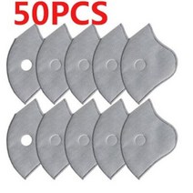 마스크 PM2.5 필터 종이 5 층 보호 먼지 방지 입 얼굴 필터 활성탄 오염 사이클링, 없음, 5.50PC - lot