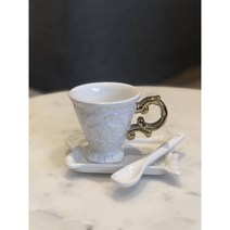 [셀레티] 아이웨어 골드 커피 세트 1인조 (에스프레소잔 소서 티스푼)