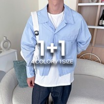 1+1 남자크롭셔츠 남자셔켓