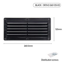 RV파트 캠핑카파트 캠핑카 rv 루버 벤트 덴트 벤트 환기 그릴 배기 창 셔터 천장 상단 장착 수리 rv 본체의 경미한 손상, sfdv2-260-125-03