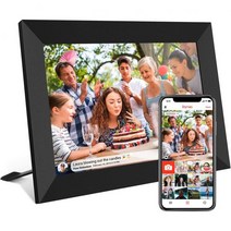 FRAMEO 10.1인치 스마트 WiFi 디지털 포토 프레임 1280x800 IPS LCD 터치 스크린 세로 및 가로 자동 회전 16GB 메모리 내장 어디에서나 Frameo, 10.1 inch FRAMEO
