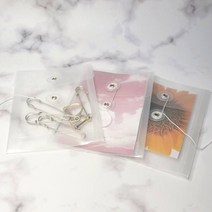 하도메 단추 투명 각대 A6 세로 서류 엽서 봉투, 단품, 세로1P