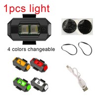 rc 비행기 전투기 4/7 색상 드론 스트로브 라이트 USB LED 안티 콜리 전 자전거 테일/모델 항공기 야간 비행 미니 신호 깜박이 경고등, [02] 4 colors changeable