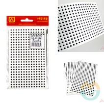 위센티브 원형스티커 3MM 6매 검정 독서체크스티커검정3MM 동그라미스티커검정3MM 출석체크스티커검정3MM