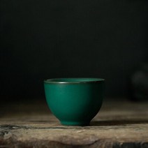 전통 찻잔 보이차 말차 다완 정호 개완 막사발 찾잔 45ML 일본 스타일 거친 도자기, 초록