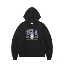 유씨엘에이(UCLA) 남여공용 컬러 로고 오버핏 후드티셔츠[BLACK](UY2LTAB_39)