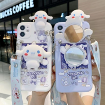 제이펀 갤럭시 s22 s22+ s22울트라 케이스 거울 그립톡 스트랩 캐릭터 목걸이형 s22플러스 폰케이스