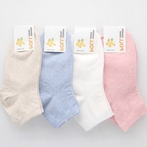 여자 연파스텔 골지 단목 패션스타일 양말 3켤레묶음