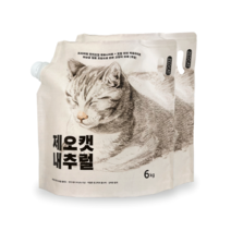 제오캣 내추럴 벤토나이트 고양이 모래 6kg 2개
