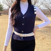 투엘라웨어 로즈 톰 니트 골프 조끼 베스트