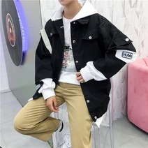 CRESCO 남성 청 데님 자켓 오버핏 워싱 진청 포켓 캐주얼 dq05