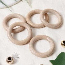 너도밤나무 우드고리 4cm 5cm 5.5cm 6cm 7cm 8cm 마크라메 재료, 밤나무우드링(6cm)