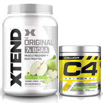[C4 & Xtend Bundle] C4 프리워크아웃 60서빙 + Xtend 오리지날 BCAA 90서빙 모음, 그린애플