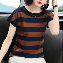 cisanny 여성 봄 여름 가을 캐주얼 루즈핏 30대 40대 50대 라운드넥 맨투맨 티셔츠 M~5XL