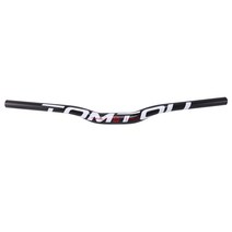 Tomtou 전체 탄소 섬유 자전거 핸들 바 슈퍼 라이트 블랙 화이트 컬러 XC MTB 자전거 핸들 바 상승 핸들 바 600mm, 하나, 검정