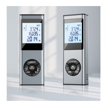 디지털 레이저 각도기 직각기 측정기 회전 수평 수직 줄자 멀티측정 미니, 총 회색, 60m, 1개