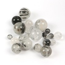 천연 원석 [수정비즈 흑침수정] 비즈 재료 팔찌 묵주 만들기 캣츠아이 천연석 마노, 6mm