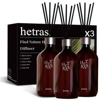 헤트라스 프리미엄 대용량 디퓨저 500ml 3개 선물세트, 라튤립샤워향, 1세트