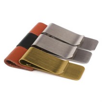 앤틱 황동 클립 레더 책갈피 DD-10047, 실버. 브라운다팔몰