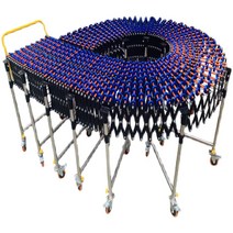 자바라컨베이어 콤베어 컨베어롤러 상하차콘베어, 폭 800mm 길이 1m(금속 바퀴)