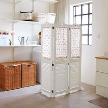 데코지엔 인테리어 공간분리 책상가리개 갤러리 3단 파티션/ 파티션/가벽/가림막/가벽파티션/칸막이/현관가림막/사무실파티션/공간분리/원목파티션, 갤러리3단파티션 화이트